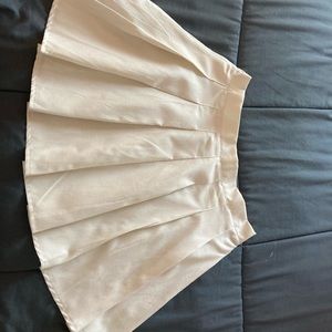 Pleaded cream skirt L from SHEIN